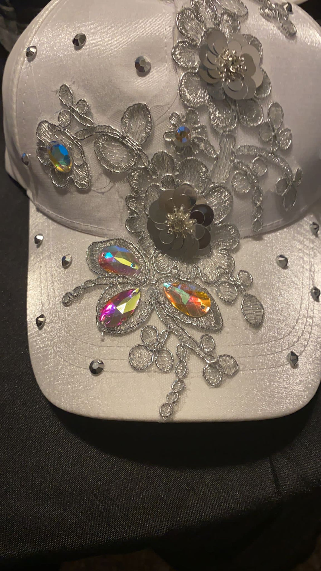 White Bling Hat