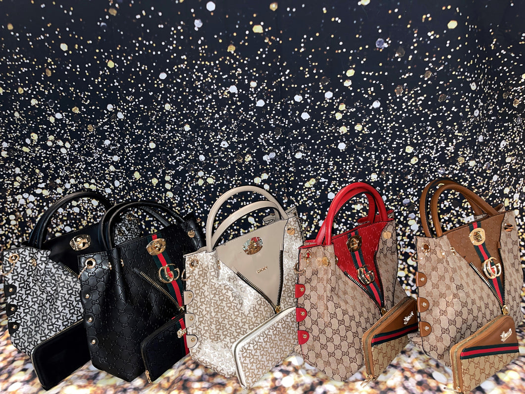 Zippered Handbags with Wallets